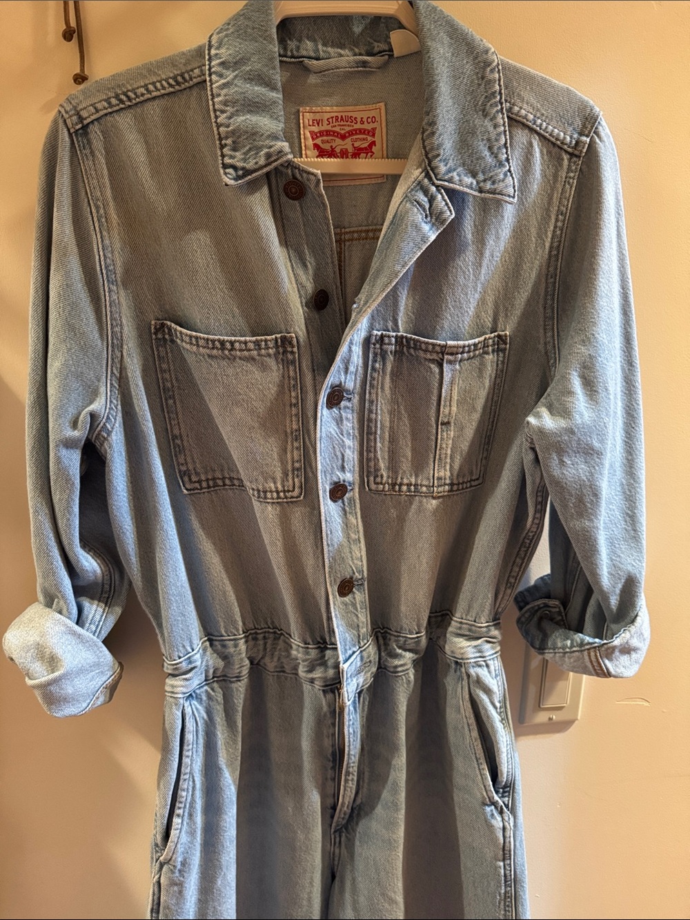 Levi's Light Blue Denim Boiler Jumpsuit